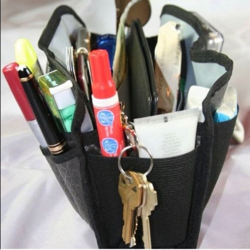 Purse/Backpack/Bag Organizer Gray Black Mutiple Pocket Multi-Function (BAG ONLY) - Picture 6 of 8